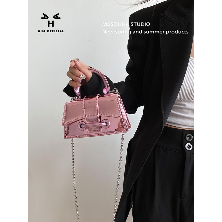 Túi xách đeo chéo AHA OFFICIAL mini phối xích thời trang cao cấp mùa hè 2023 cho nữ