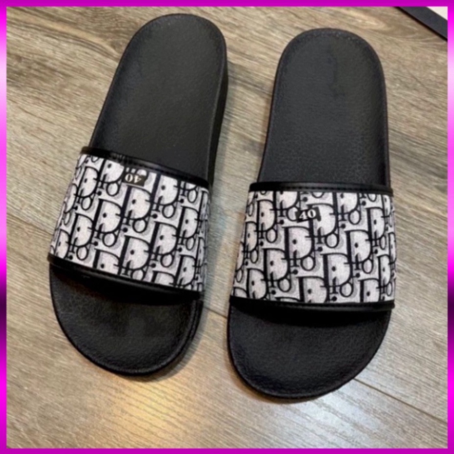 Dép lê nam DG đính đá xích  - Dép lê cao su đính đá HotTren 2023