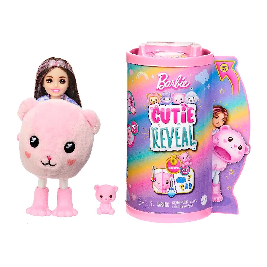 Đồ Chơi Búp Bê Chelsea Cutie Reveal - Baby Teddy Bear BARBIE HKR19/HKR17