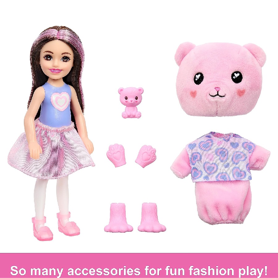 Đồ Chơi Búp Bê Chelsea Cutie Reveal - Baby Teddy Bear BARBIE HKR19/HKR17