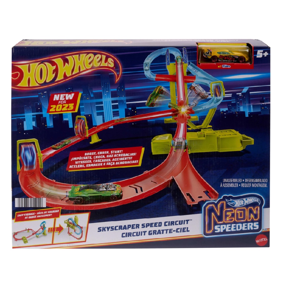Đồ Chơi Đường Đua Chọc Trời Hot Wheels Neon Speeders HOT WHEELS HPC07