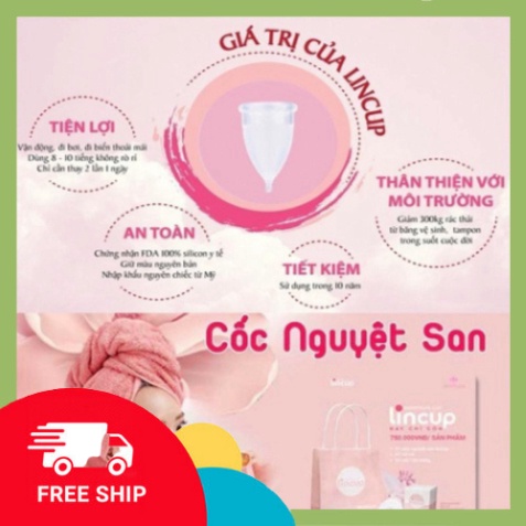 Cốc nguyệt san, cốc nguyệt san Lincup silicon y tế chính hãng nhập khẩu 100% từ Mỹ size 25ml,34ml,40ml Simshop102