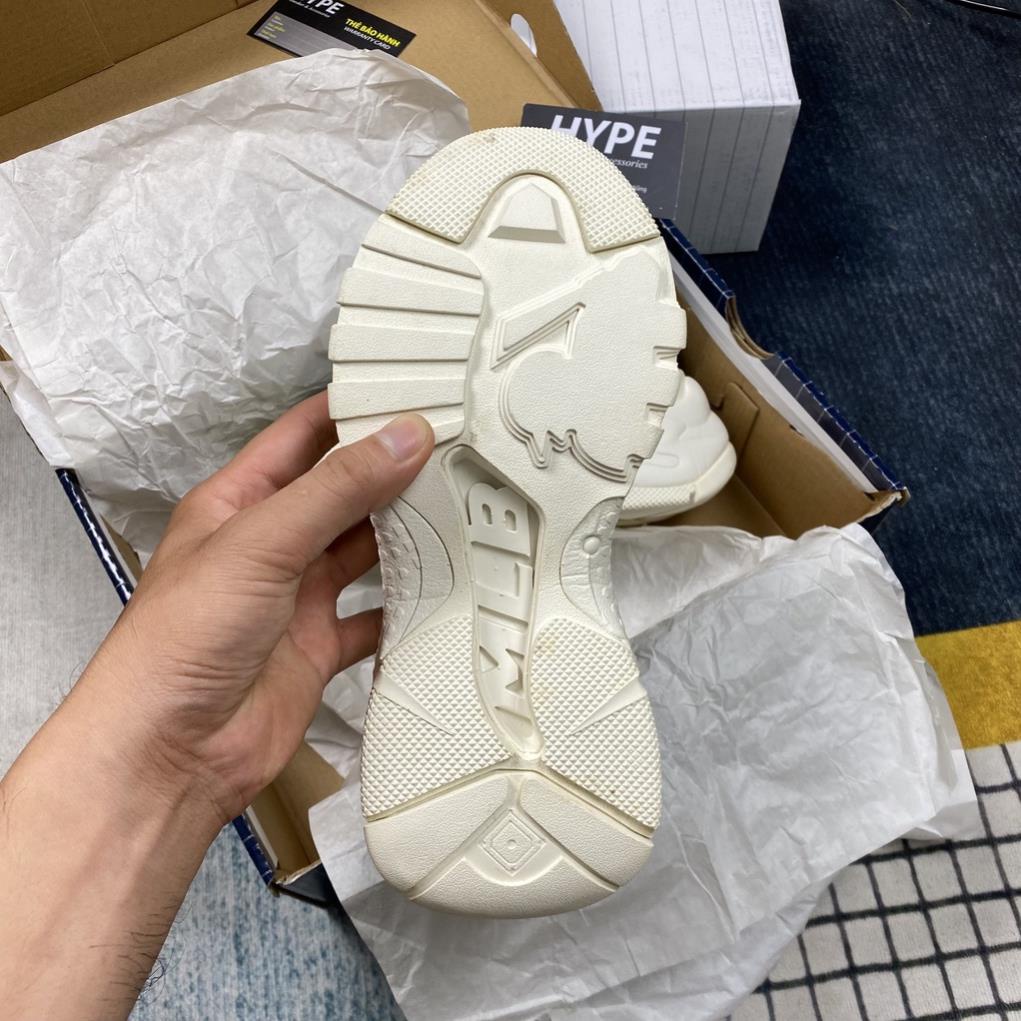 Giày đế độn MLB chunky high vải đen trắng  giày thể thao mlb đế cao 6cm hót trend 2022