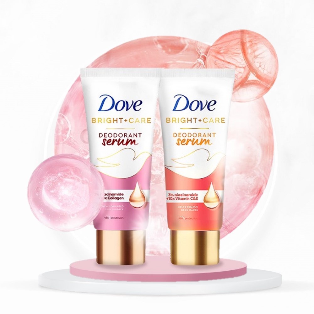 Kem Khử Mùi Dove Tinh Chất Serum Bright - Care Deodorant Serum 3% Niacinamide Collagen Vitamin C E