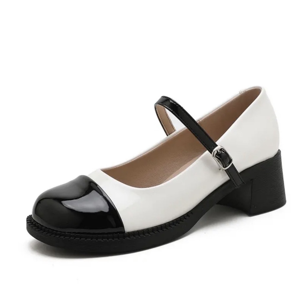 Giày búp bê nữ kiểu cao gót Mary Jane mẫu mới kiểu pháp mã K88