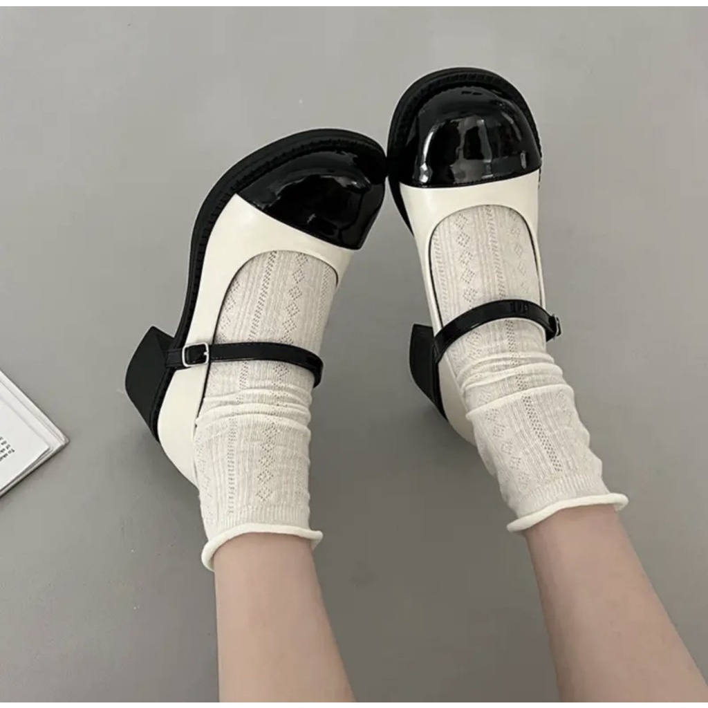 Giày búp bê nữ kiểu cao gót Mary Jane mẫu mới kiểu pháp mã K88