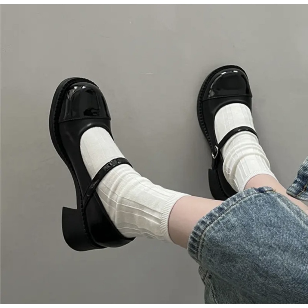 Giày búp bê nữ kiểu cao gót Mary Jane mẫu mới kiểu pháp mã K88