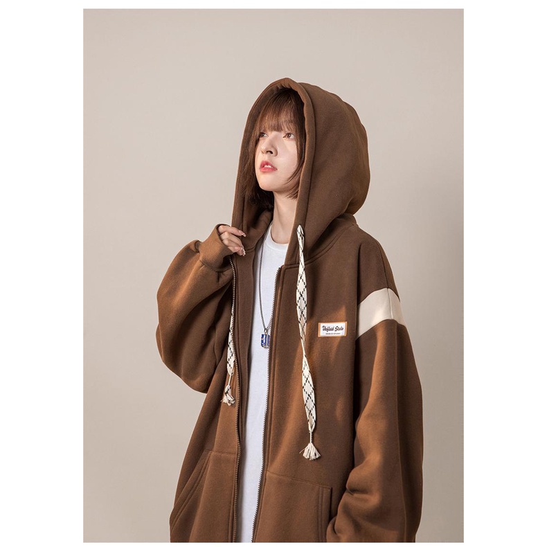 ISAHINI áo khoác nữ áo khoác hoodie áo khoác áo hoodie nữ áo hoodie áo khoác hoodie nữ 02