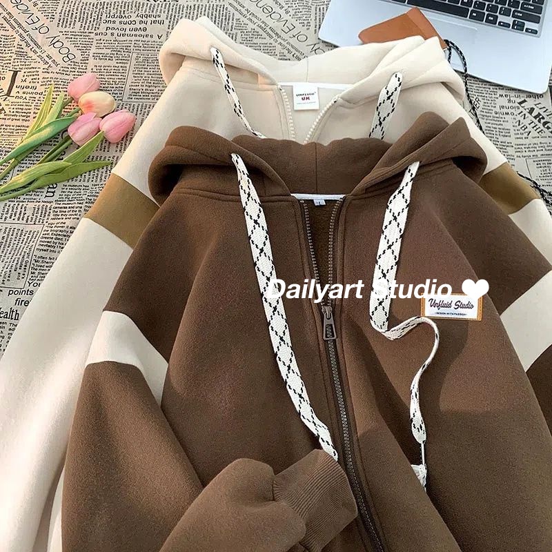 ISAHINI áo khoác nữ áo khoác hoodie áo khoác áo hoodie nữ áo hoodie áo khoác hoodie nữ 02