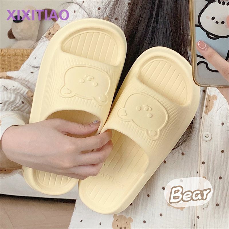 ISAHINI dép nữ dép bánh mì dép nữ dép đi trong nhà đế mềm chống trượt 23Z23060305