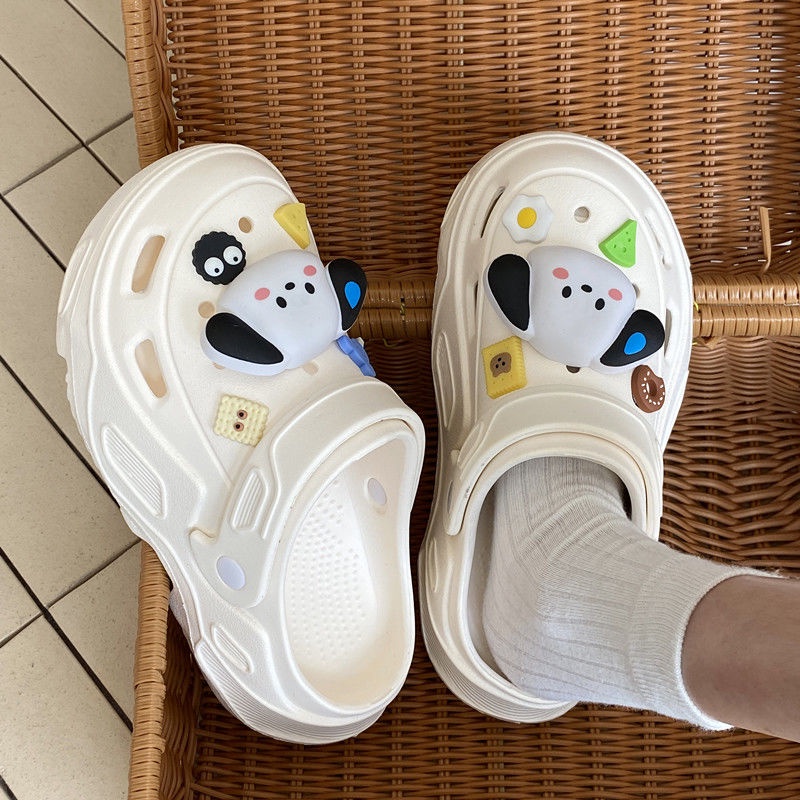 ISAHINI giày sandal nữ dép crocs dép nữ dép bánh mì dép nữ dép đi trong nhà đế mềm chống trượt 23Z23060604