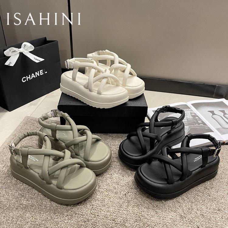 ISAHINI dép sandal nữ dép bánh mì nữ dép bánh mì Chống Trượt 2023 NEW 081109