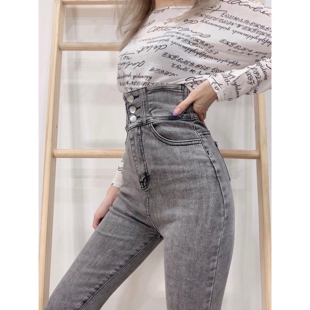 Quần jeans ống loe, quần bò ống loe lưng cao màu xanh cũ siêu sang chảnh tiểu thư H 51 | BigBuy360 - bigbuy360.vn