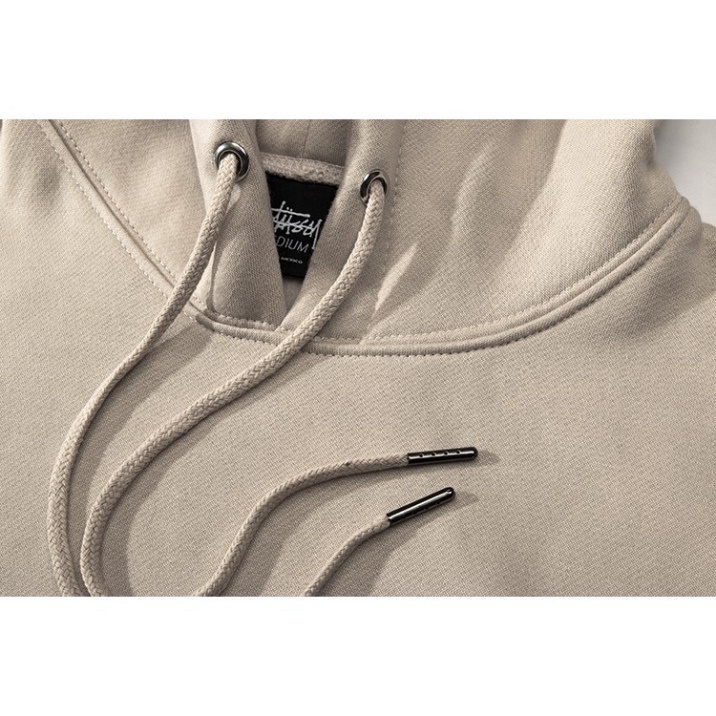 Áo thu đông hoodie basic dày unisex letter print felt hooded