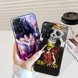 Ốp kính Xiaomi Redmi Note 11 4G / Note 11S / Note 11 Pro 5G in hình luffy mũ rơm, one piece siêu đẹp