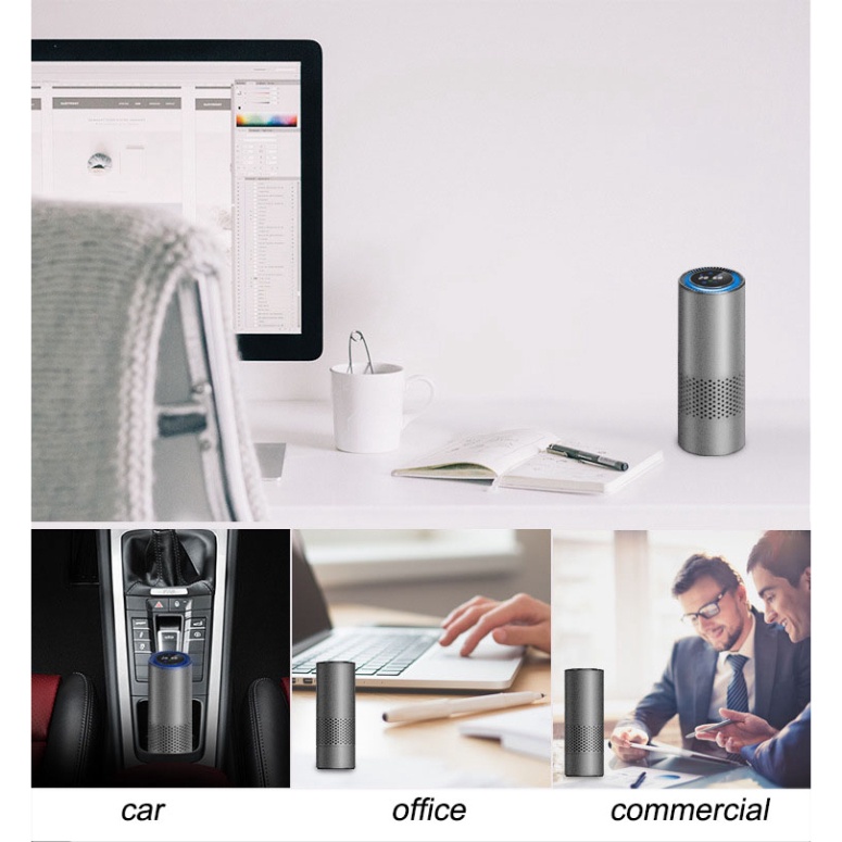 Máy lọc không khí ô tô thông minh, khử mùi, diệt khuẩn HEPA CAR AIRPURIFIER | BigBuy360 - bigbuy360.vn