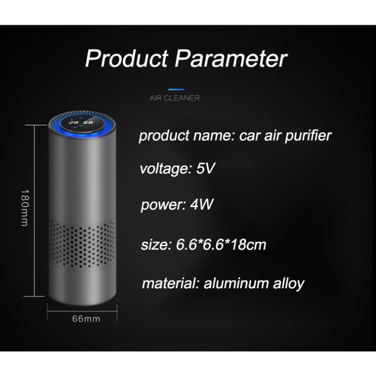 Máy lọc không khí ô tô thông minh, khử mùi, diệt khuẩn HEPA CAR AIRPURIFIER | BigBuy360 - bigbuy360.vn