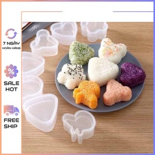 Set 7 khuôn cơm silicon