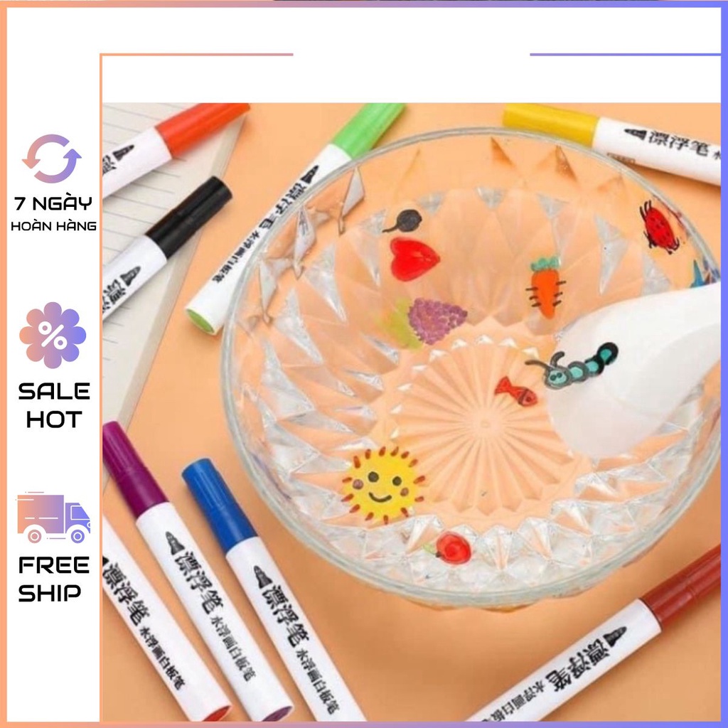BỘ 12 BÚT VẼ TRÊN NƯỚC MA THUẬT HOT TOP TOP Kèm 1 thìa