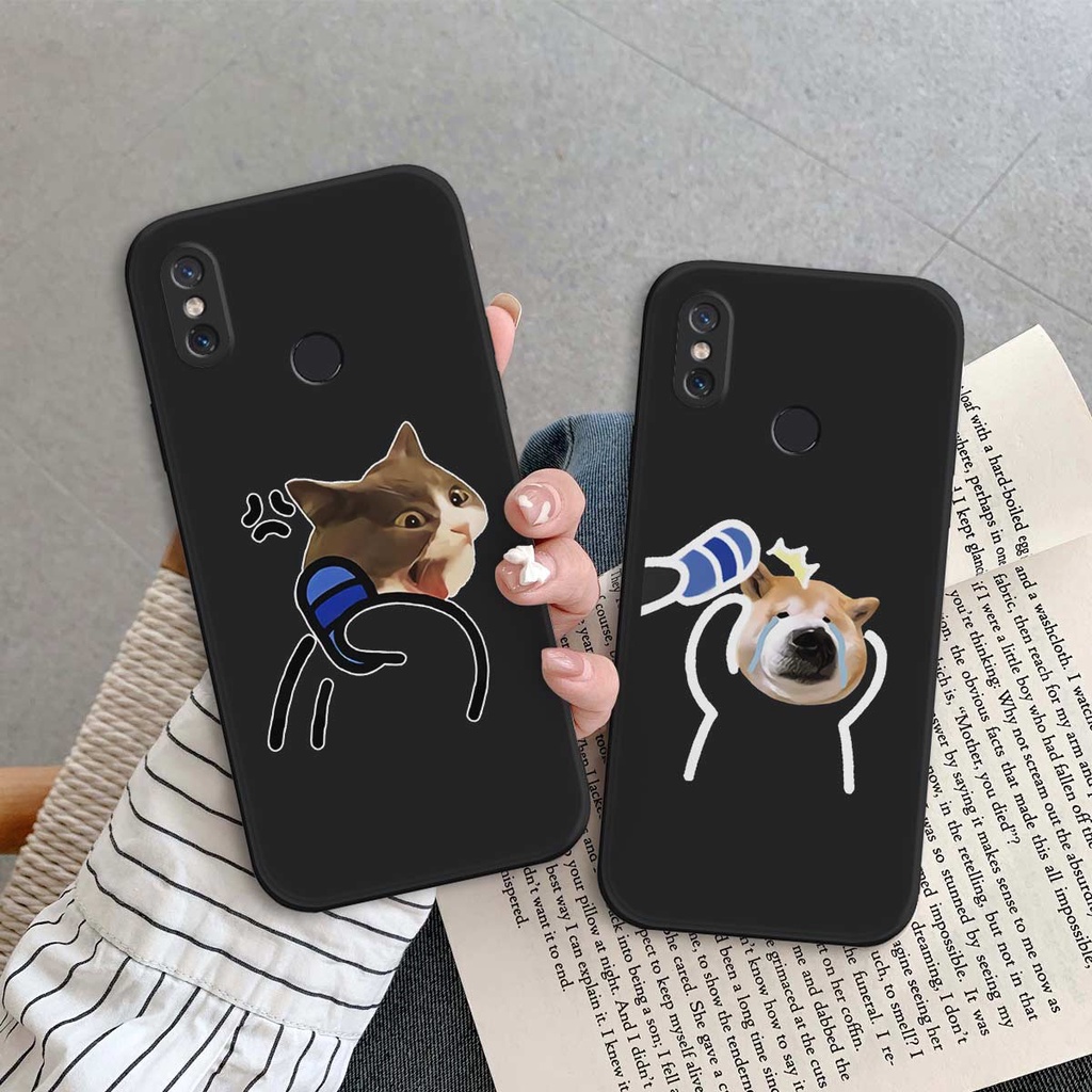Ốp TPU dẻo Xiaomi Mi8 / Mi 8 SE / Mi 8 Lite silicon hình chó mèo cặp đôi ngộ nghĩnh , rẻ đẹp