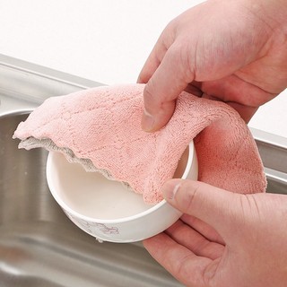 Khăn lau bếp 25 x 25 cm đa năng 2 mặt siêu mềm siêu thấm hút