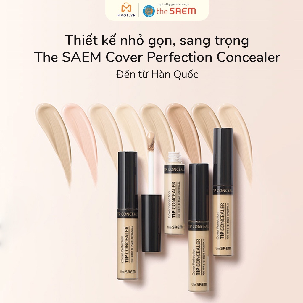 Kem che khuyết điểm The Saem Cover Perfection Tip Concealer Spf28 PA++  - Vamima