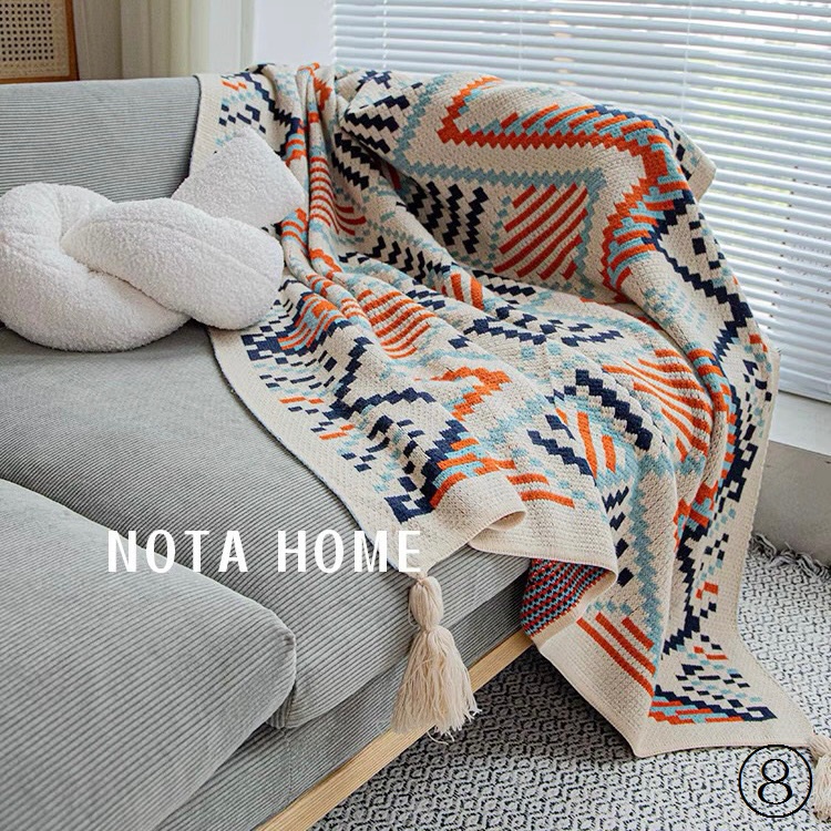 Phong cách bắc âu văn phòng điều hòa không khí chăn dệt kim chăn che chân chăn toàn thân khăn choàng ngủ tập thể ngủ trưa chăn nhỏ không tinh khiết bông