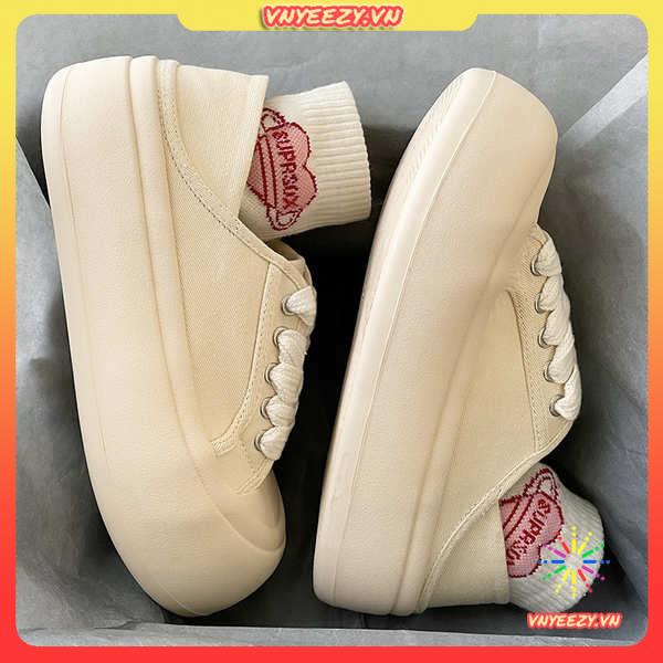 2023 autumn thick-soled cute anti-slip fashion shoes white