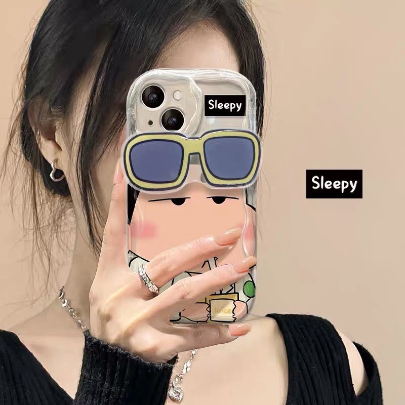 Ốp Shin Sleepy đeo kính 7plus/8plus/x/xs/xsmax/11/12/13/14/pro/promax