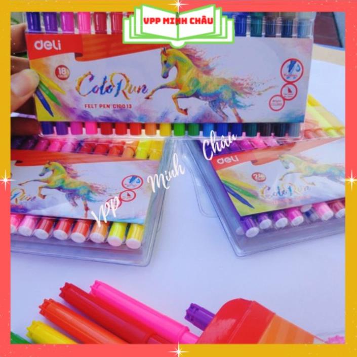 Bút Lông Màu Deli CoLoRun 12/18/24 Màu C100