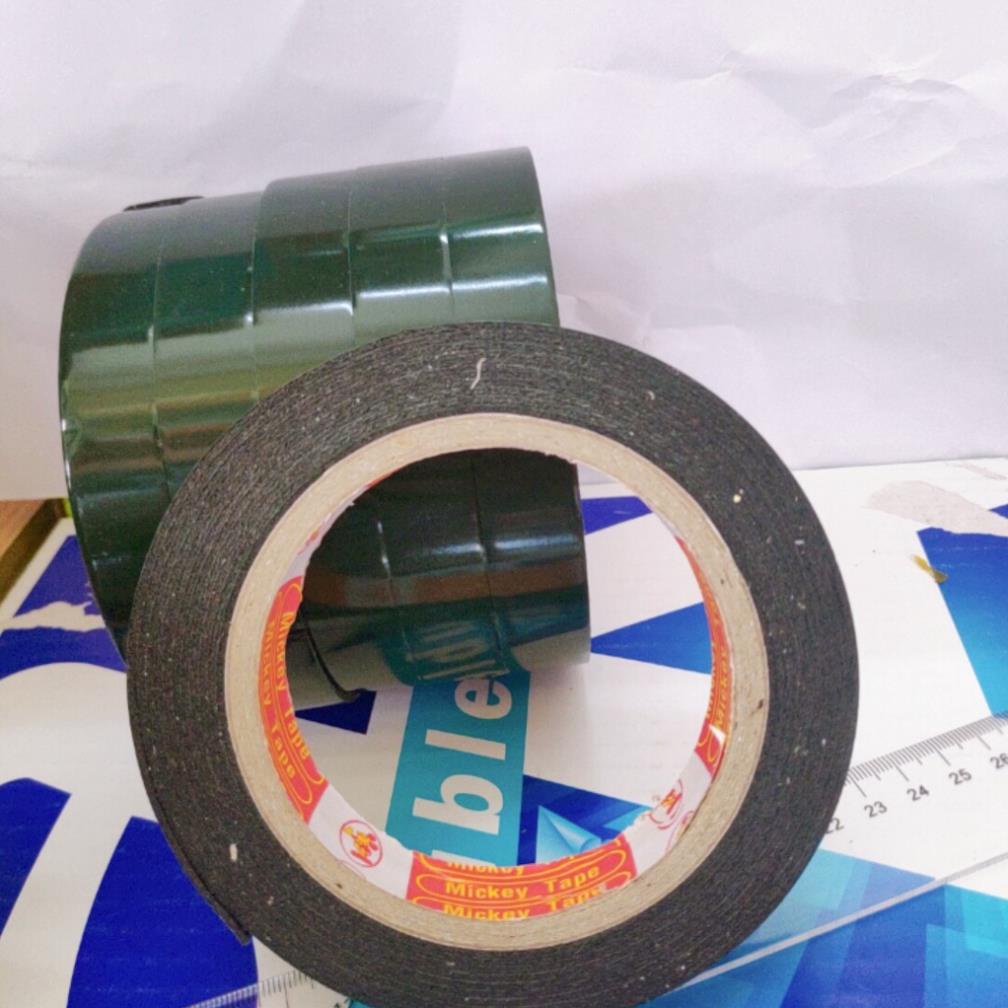 Băng Dính 2 Mặt/Băng Dính Xốp 2 Mặt Xanh Và Trắng Loại Mỏng và Dày Kích Thước 1cm/2cm/3cm/5cm