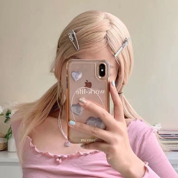 15 cái * kẹp tóc y2k bạc bên kẹp ngôi sao trái tim kẹp tóc mũ