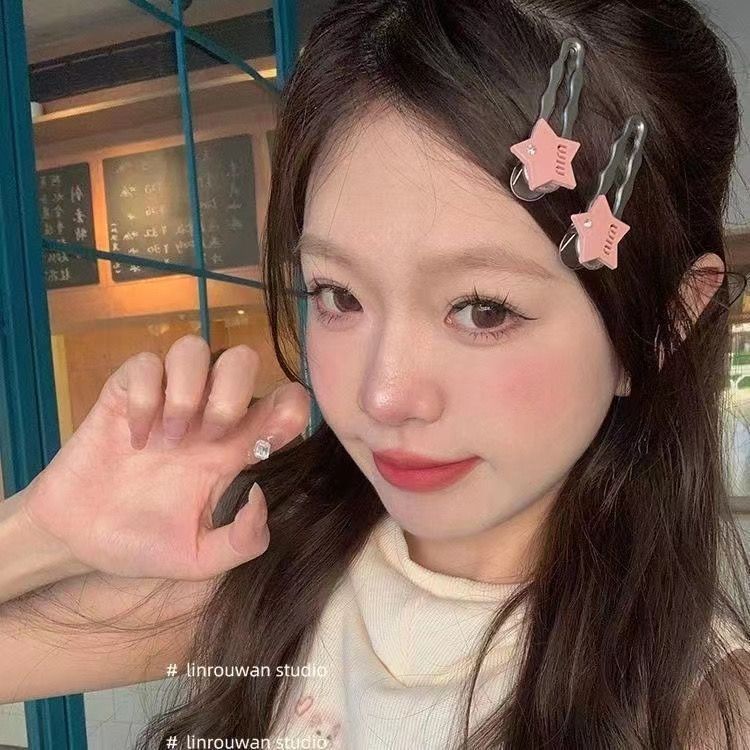 15 cái * kẹp tóc y2k bạc bên kẹp ngôi sao trái tim kẹp tóc mũ