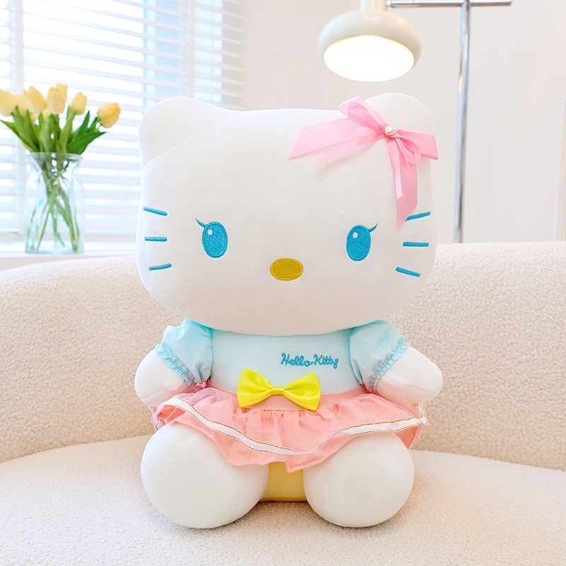 💕SANRIO💕 Gấu bông Hello Kitty mặc váy xinh xắn _ Thú nhồi bông Hello Kitty Sanrio siêu dễ thương