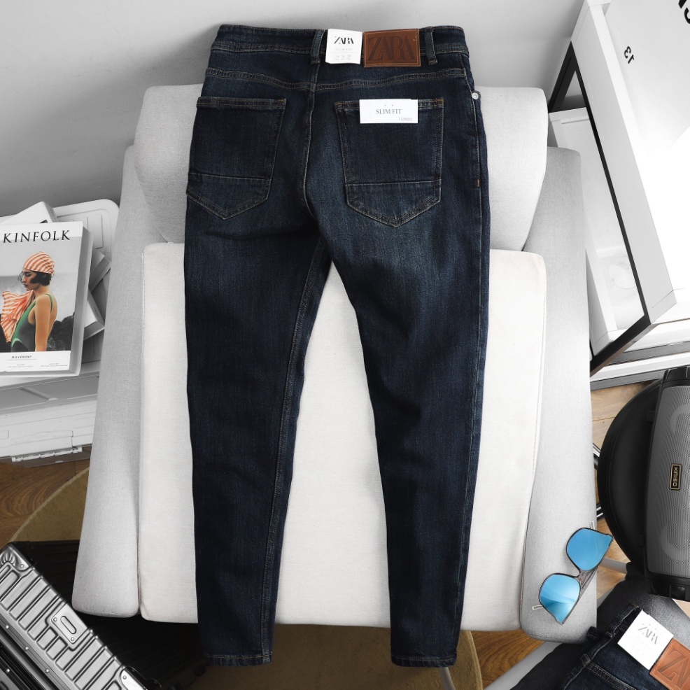 Quần Jean Nam ZARA NAVY DENIM CHÍNH PHẨM Hàng Xuất Xịn Chuẩn Hãng Cao Cấp Dolamen CÓ BIG SIZE