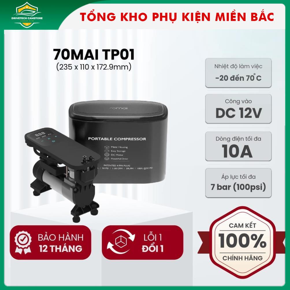 Máy bơm hơi tự động 70Mai Air Compressor TP01 XIAOMI dụng cụ hỗ trợ lốp xe ô tô
