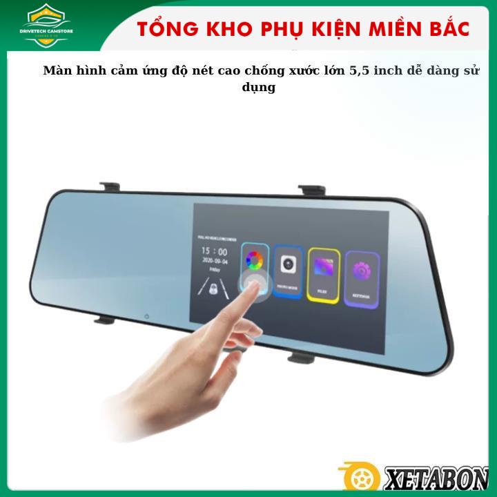 Camera hành trình ô tô gương chiếu hậu M5 XETABON màn cảm ứng 5 inch Full HD 1080P.