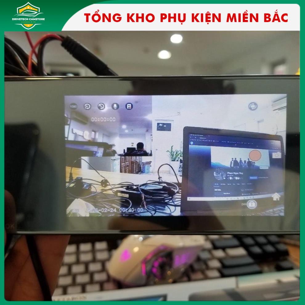 Camera hành trình ô tô gương chiếu hậu M5 XETABON màn cảm ứng 5 inch Full HD 1080P.