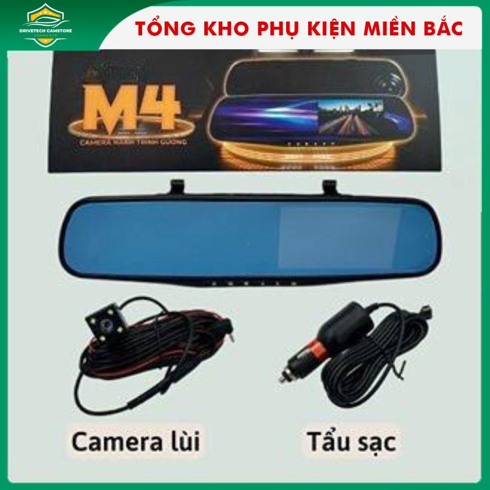 Camera hành trình ô tô M4 hỗ trợ cam trước và sau, ghi âm, chế độ quay đêm , hình ảnh sắc nét.