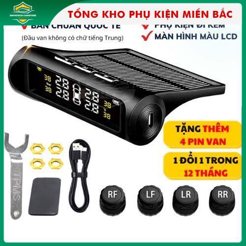 Cảm biến áp suất lốp XetabonTPMS chống nước IP67 van gắn ngoài pin sạc năng lượng mặt trời
