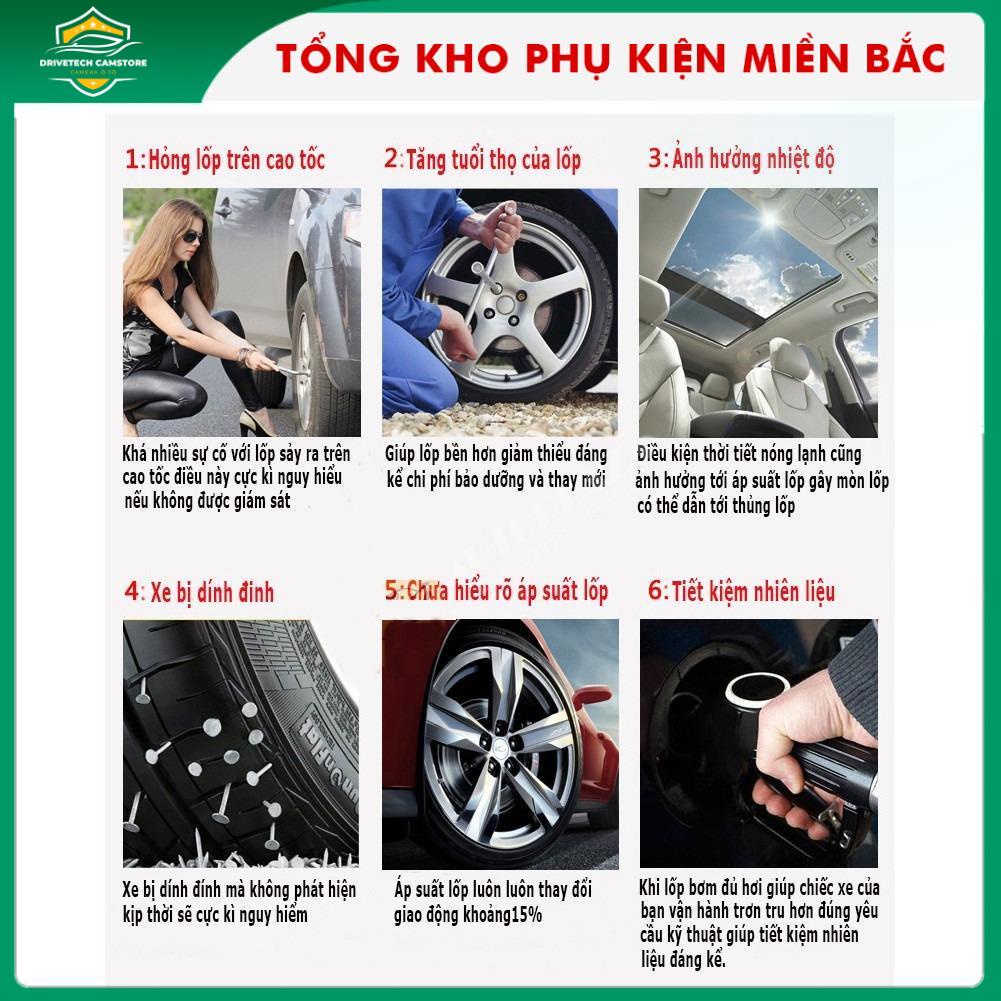Cảm biến áp suất lốp XetabonTPMS chống nước IP67 van gắn ngoài pin sạc năng lượng mặt trời