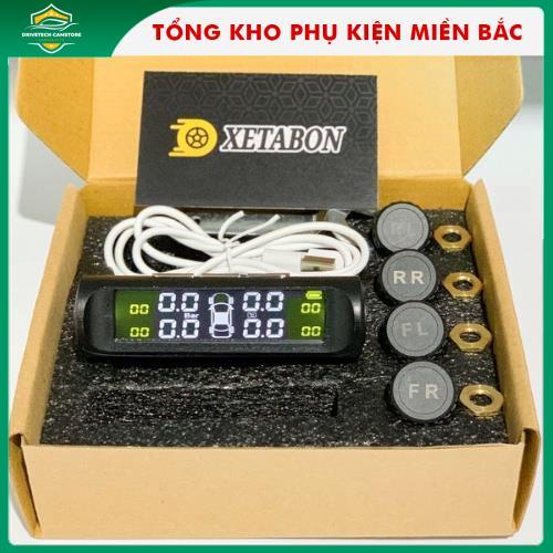 Cảm biến áp suất lốp XetabonTPMS chống nước IP67 van gắn ngoài pin sạc năng lượng mặt trời