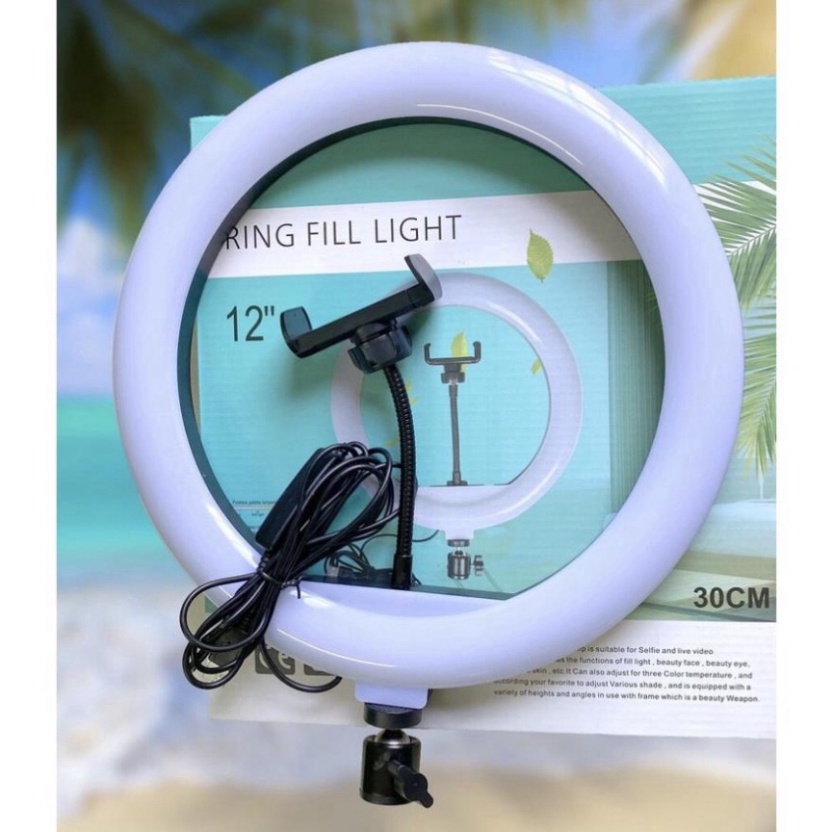 Đèn Livestream Size 30CM 1 Kẹp Chân 2 Mét Hoco .