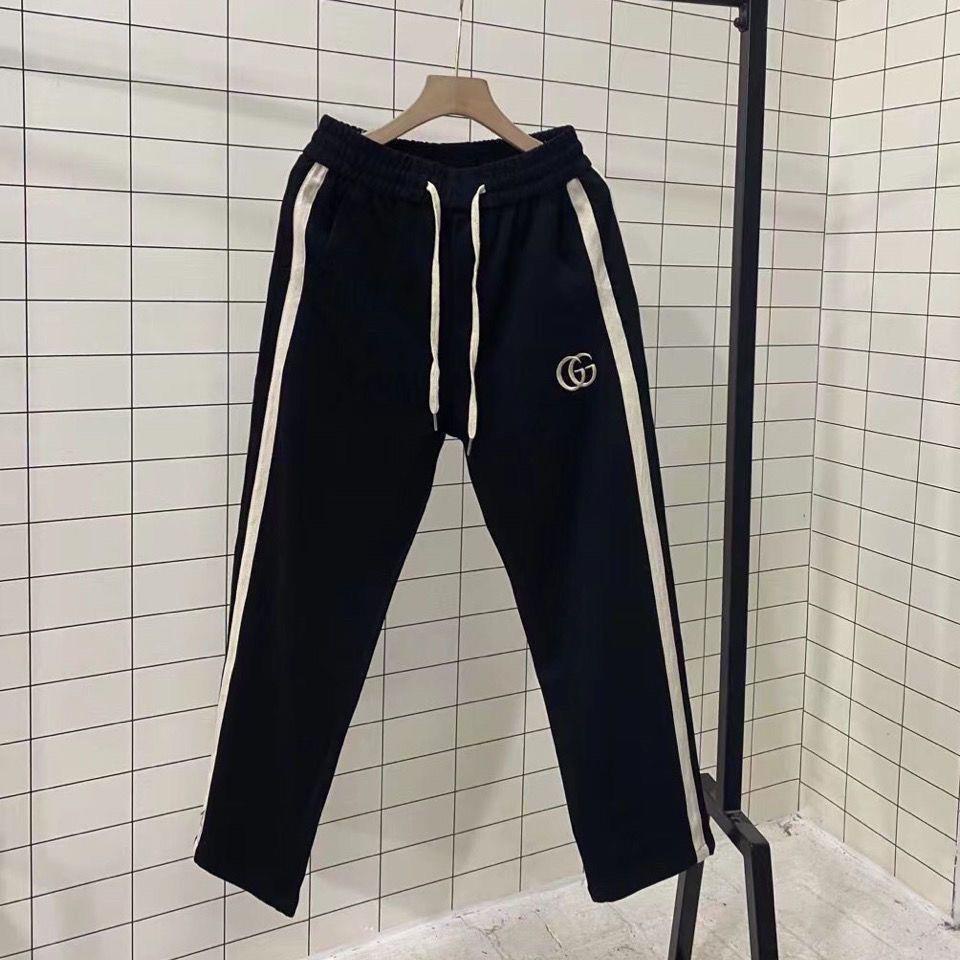 Gucci Quần Dài Ống Rộng Họa Tiết Kẻ Sọc Thời Trang Xu Hướng Hàn Quốc