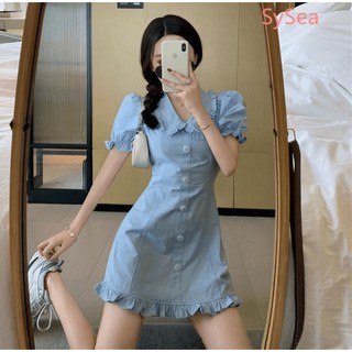 Đầm nữ cổ bèo phối nút đẹo sang tinh tế thời trang shop valentina