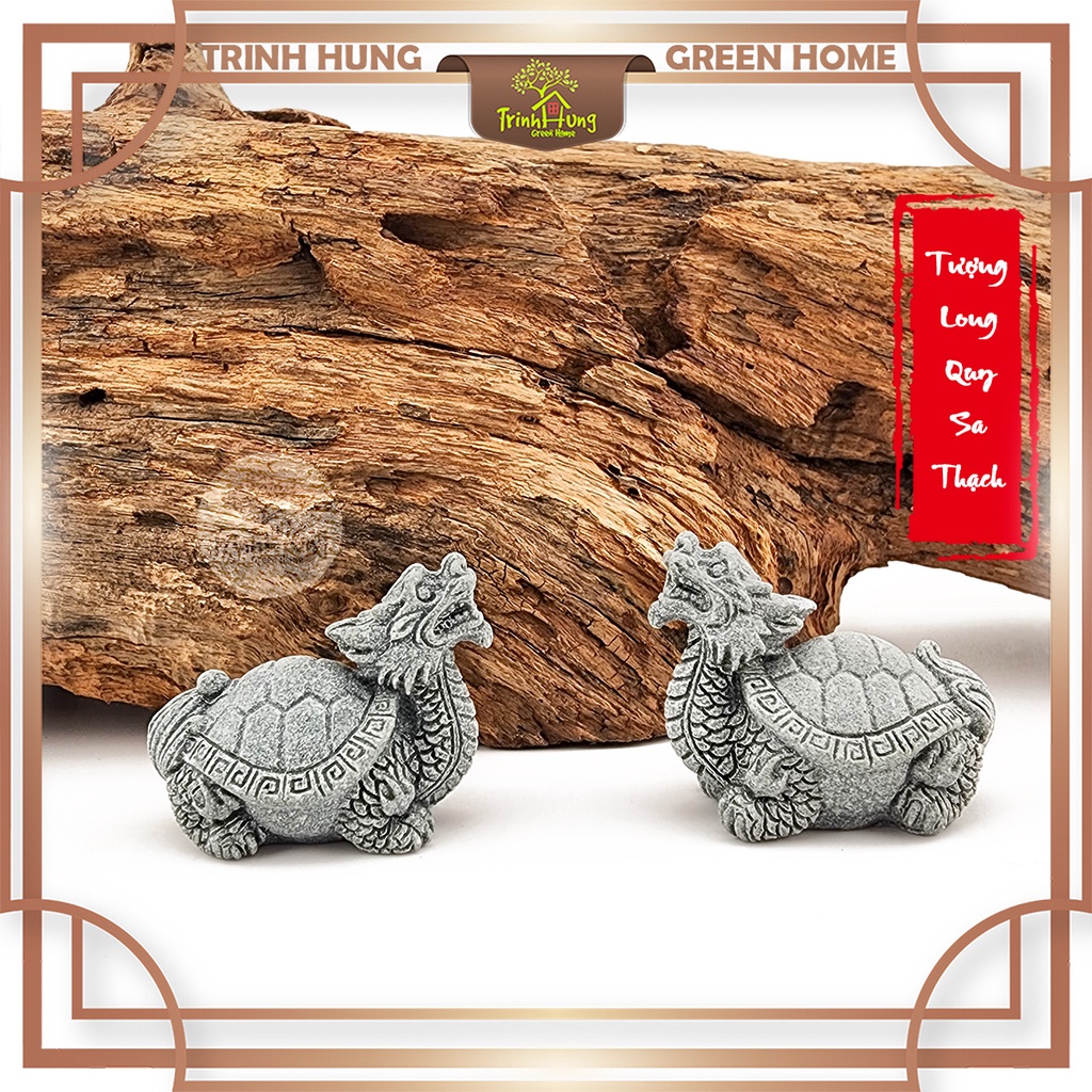 Tượng Long quy mini đá sa thạch - trang trí tiểu cảnh,bán cạn, terrarium,bonsai