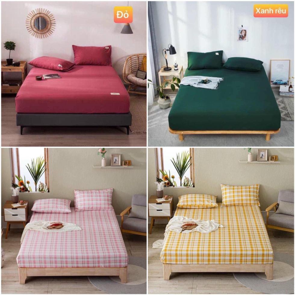 Xả kho Bộ Drap ga gối cotton citi cao cấp nhập khẩu - 1 drap  và vỏ gối 45x70