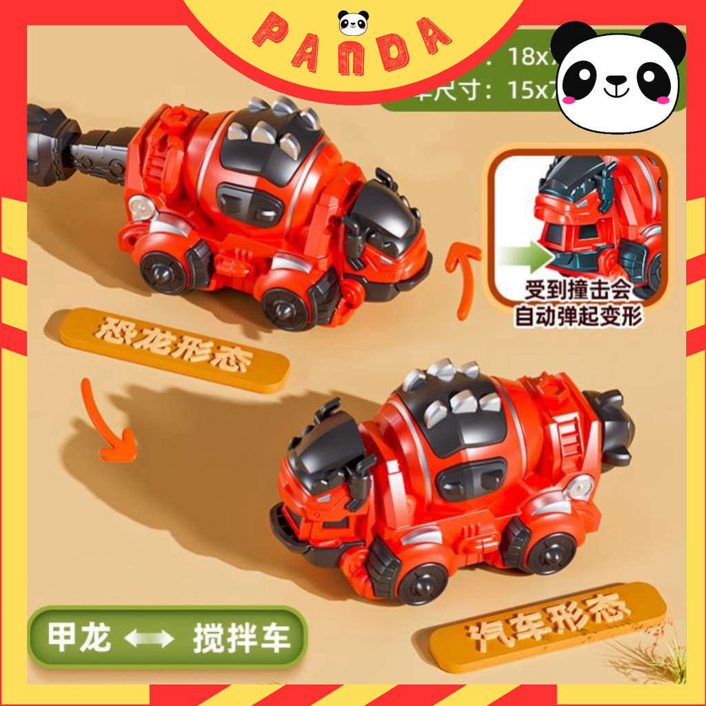 Ô Tô Đồ Chơi Khủng Long Biến Hình Dành Cho Bé, Màu Sắc Đa Dạng Bắt Mắt PANDA TOYS