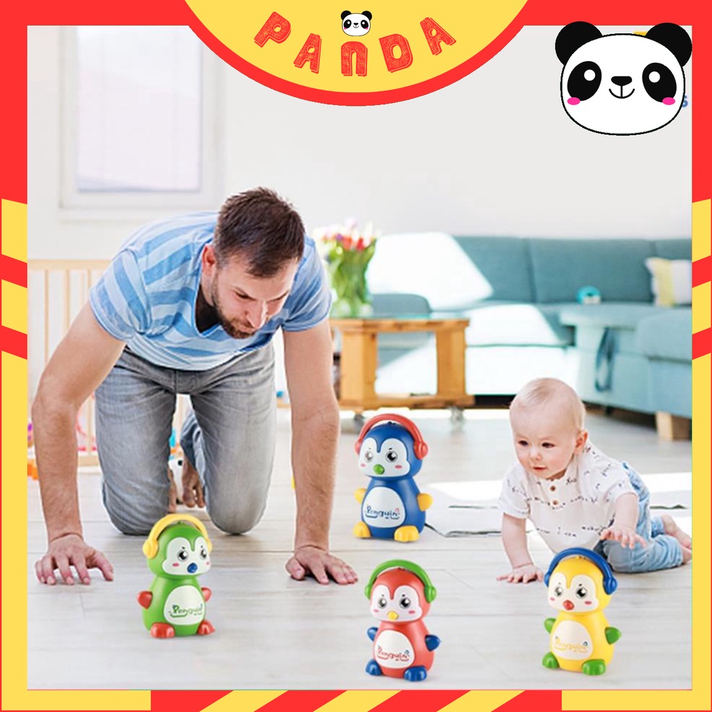Chim Cánh Cụt Đồ Chơi Chạy Cót Nhiều Màu Sắc Siêu Dễ Thương Cho Bé PANDA TOYS