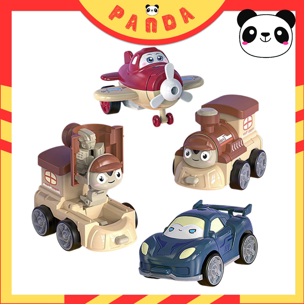 Đồ Chơi Ô Tô Siêu Nhân Biến Hình Khi Va Chạm Nhiều Màu Sắc Cho Bé Siêu Dễ Thương PANDA TOYS